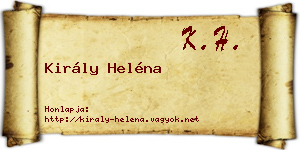 Király Heléna névjegykártya
