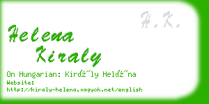 helena kiraly business card